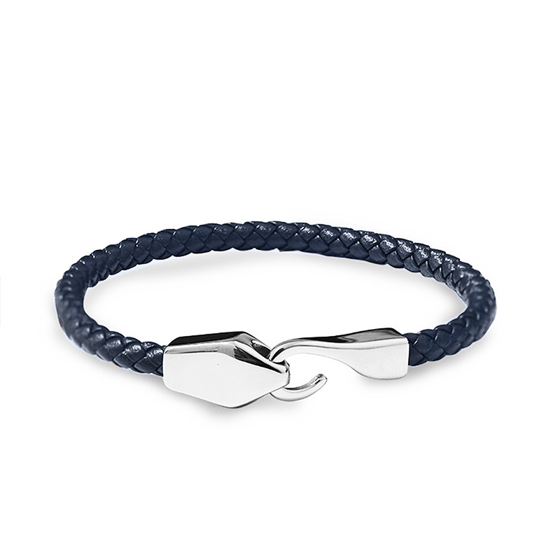BRACCIALE DA UOMO IN PELLE INTRECCIATA - KM25116C333/C334/C335
