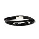 BRACCIALE DA UOMO MULTISTRATO CON PIETRE E PELLE - KM26132C765/C767