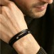 BRACCIALE DA UOMO MULTISTRATO CON PIETRE E PELLE - KM26132C765/C767