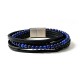 BRACCIALE DA UOMO MULTISTRATO CON PIETRE E PELLE - KM26136C771/C772