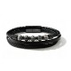 BRACCIALE DA UOMO MULTISTRATO CON PIETRE GRIGIE E PELLE - KM26148C764