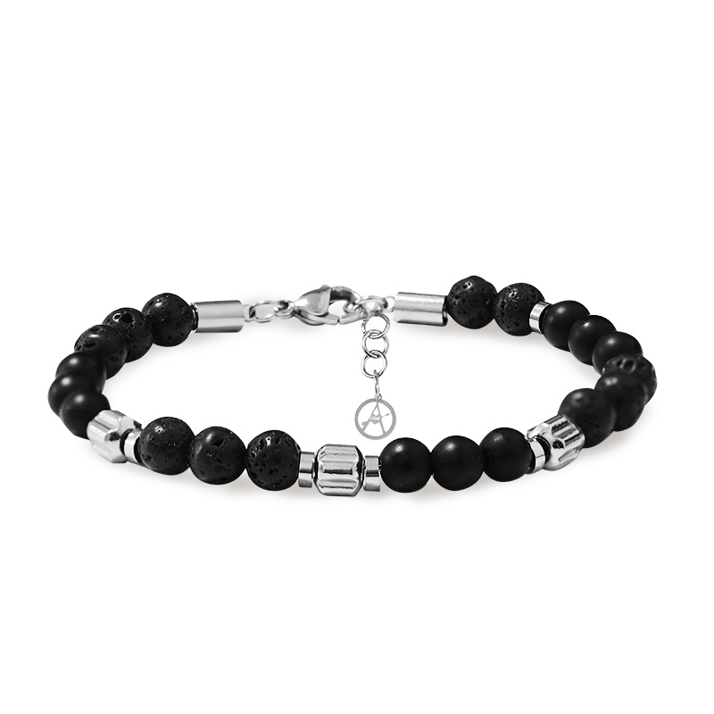 BRACCIALE UOMO CON PIETRE NATURALI - QGL2664C746