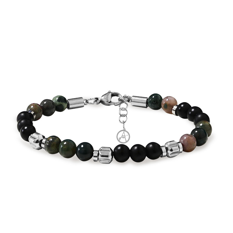 BRACCIALE UOMO CON PIETRE NATURALI - QGL2664C746