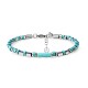 BRACCIALE UOMO CON DETTAGLI GEOMETRICI E PIETRE NATURALI - QGL2664C747