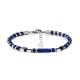 BRACCIALE UOMO CON DETTAGLI GEOMETRICI E PIETRE NATURALI - QGL2664C747