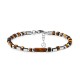 BRACCIALE UOMO CON DETTAGLI GEOMETRICI E PIETRE NATURALI - QGL2664C747