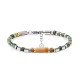 BRACCIALE UOMO CON DETTAGLI GEOMETRICI E PIETRE NATURALI - QGL2664C747