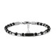 BRACCIALE UOMO CON DETTAGLI GEOMETRICI E PIETRE NATURALI - QGL2664C747