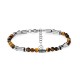 BRACCIALE UOMO CON ELEMENTI A BAMBÙ, FOGLIE E PIETRE NATURALI - QGL2664C748