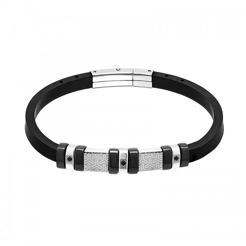 BRACCIALE UOMO IN SILICONE CON INSERTI IN ACCIAIO - RD211015124D64/D65 BRACCIALE UOMO IN SILICONE CON INSERTI IN ACCIAIO - RD211015124D64/D65