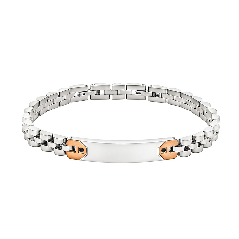 BRACCIALE DA UOMO CON PIASTRA E ZIRCONI - RD211015212D56/D57