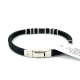 BRACCIALE UOMO IN SILICONE CON INSERTI IN ACCIAIO - RD2166124C28/C29