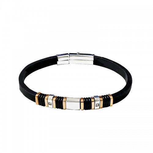 BRACCIALE UOMO IN SILICONE CON INSERTI IN ACCIAIO - RD2166124C28/C29