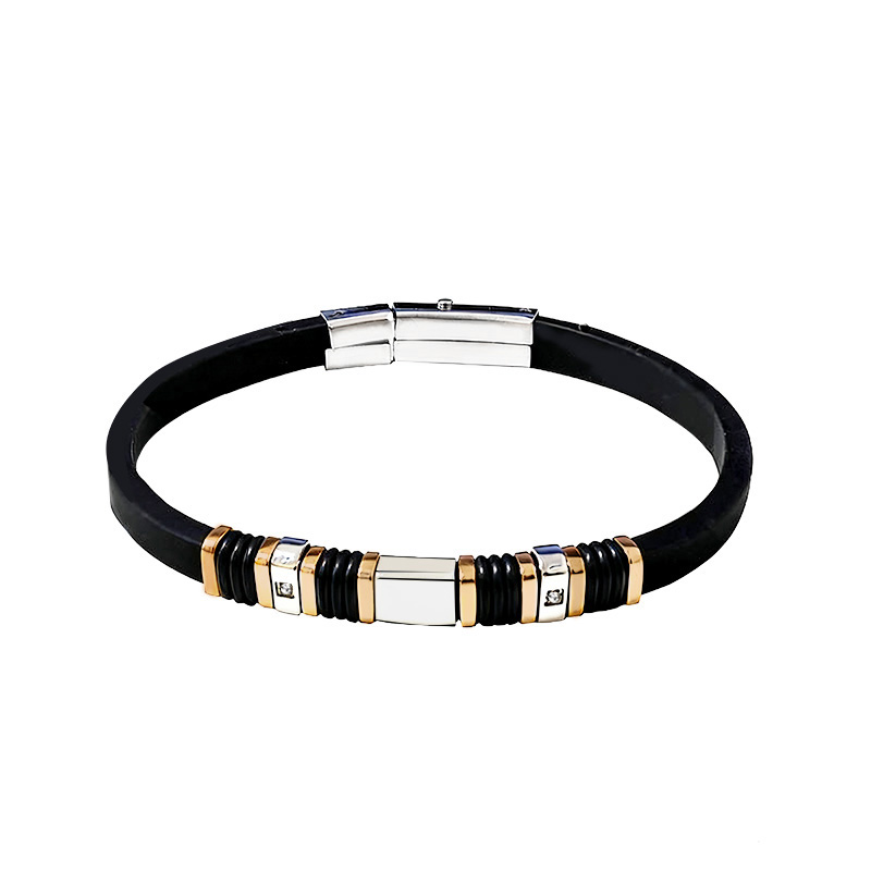 BRACCIALE UOMO IN SILICONE CON INSERTI IN ACCIAIO - RD2166124C28/C29