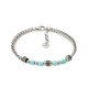 BRACCIALE A CATENA DI SPIGA CON SFERE E PERLINE DI PIETRA - RD24104B586/587/588/589