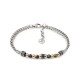 BRACCIALE A CATENA DI SPIGA CON SFERE E PERLINE DI PIETRA - RD24104B586/587/588/589