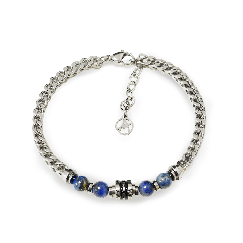 BRACCIALE A CATENA DI SPIGA CON PERLINE DI PIETRA - RD24104B590/591/592/596 BRACCIALE A CATENA DI SPIGA CON PERLINE DI PIETRA - RD24104B590/591/592/596