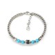 BRACCIALE A CATENA DI SPIGA CON PERLINE DI PIETRA - RD24104B590/591/592/596 BRACCIALE A CATENA DI SPIGA CON PERLINE DI PIETRA - RD24104B590/591/592/596
