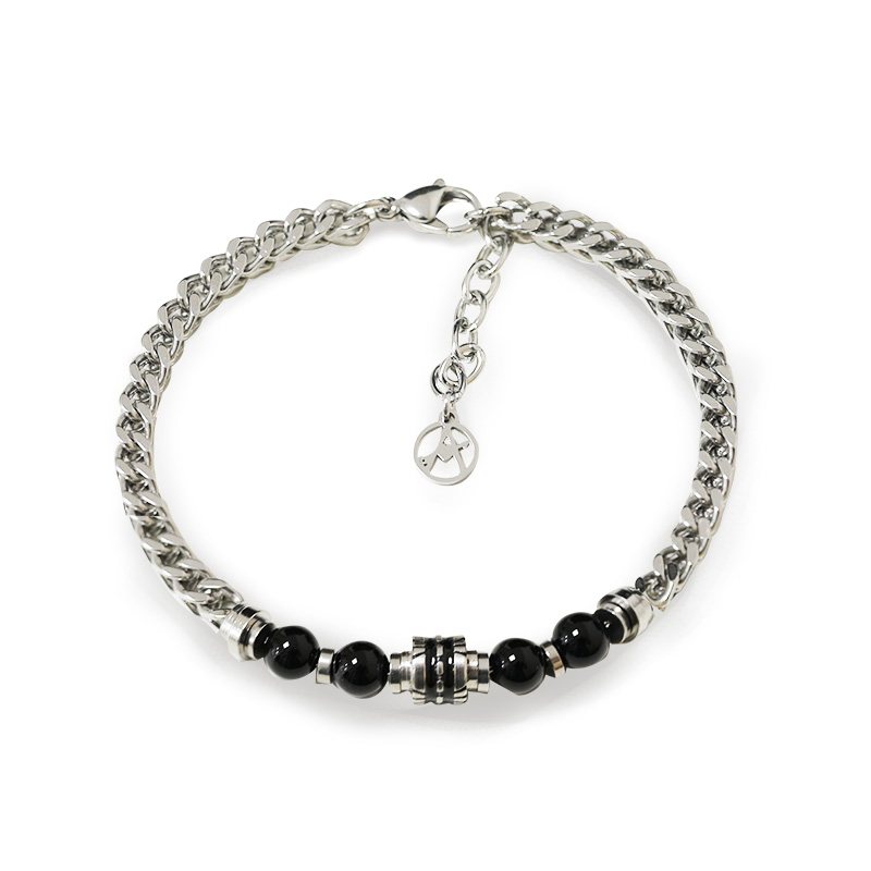 BRACCIALE A CATENA DI SPIGA CON PERLINE DI PIETRA - RD24104B590/591/592/596 BRACCIALE A CATENA DI SPIGA CON PERLINE DI PIETRA - RD24104B590/591/592/596