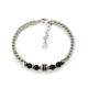 BRACCIALE A CATENA DI SPIGA CON PERLINE DI PIETRA - RD24104B590/591/592/596 BRACCIALE A CATENA DI SPIGA CON PERLINE DI PIETRA - RD24104B590/591/592/596