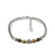 BRACCIALE A CATENA DI SPIGA CON PERLINE DI PIETRA - RD24104B593/594/595