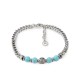 BRACCIALE A CATENA DI SPIGA CON PERLINE DI PIETRA - RD24104B593/594/595