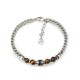 BRACCIALE A CATENA DI SPIGA CON PERLINE DI PIETRA - RD24104B590/591/592/596 BRACCIALE A CATENA DI SPIGA CON PERLINE DI PIETRA - RD24104B590/591/592/596