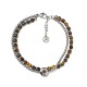 BRACCIALE BUSSOLA A DOPPIO FILO CON PERLINE DI PIETRA - RD24120A192/193/194 BRACCIALE BUSSOLA A DOPPIO FILO CON PERLINE DI PIETRA - RD24120A192/193/194