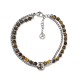 BRACCIALE ANCORA A DOPPIO FILO CON PERLINE DI PIETRA - RD24152A196/197/198/199 BRACCIALE ANCORA A DOPPIO FILO CON PERLINE DI PIETRA - RD24152A196/197/198/199