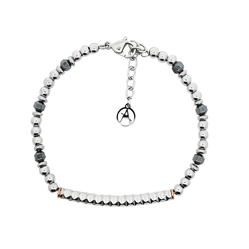 BRACCIALE UOMO CON SFERE E TUBO CURVO - RD2492A200/201 BRACCIALE UOMO CON SFERE E TUBO CURVO - RD2492A200/201
