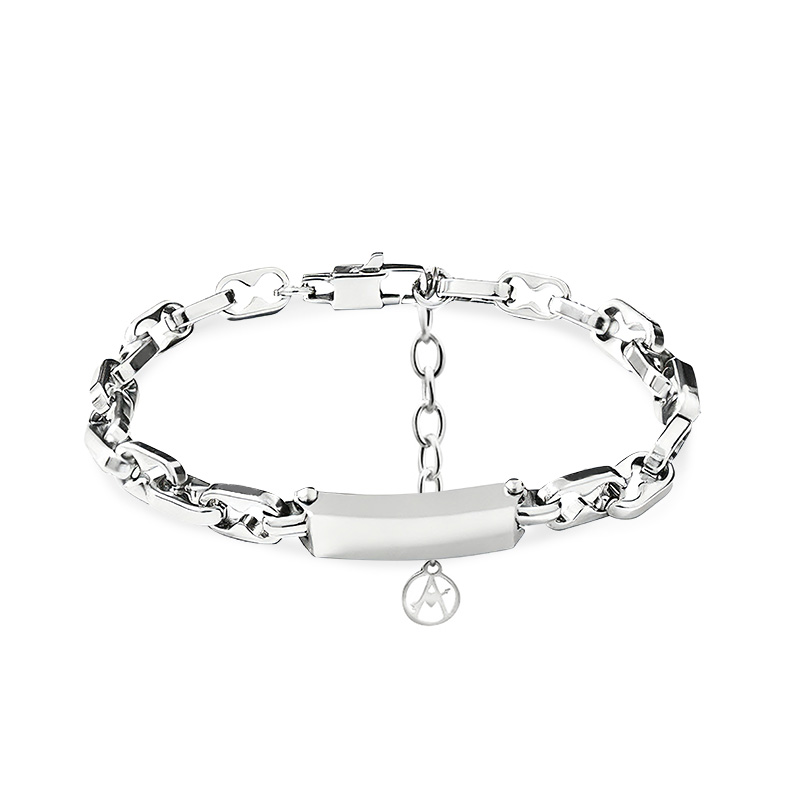 BRACCIALE UOMO A CATENA CON PIASTRINA - RD25108C170