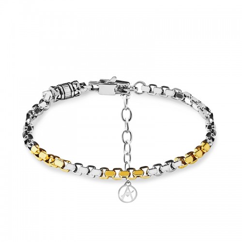 BRACCIALE UOMO A CATENA BICOLORE - RD2596C168