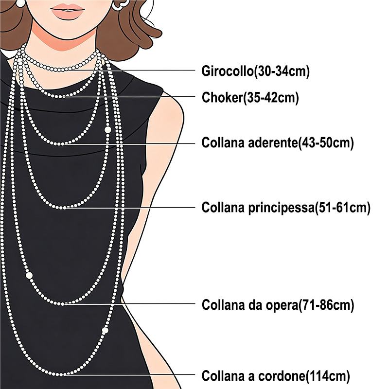 COLLANA LUNGA CON CIONDOLI STELLA MARINA E PERLINE - YNK25124C384