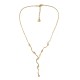 COLLANA A Y CON LINEE ONDULATE E PUNTI LUCE - DDK2325