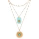 COLLANA A TRE FILI CON PIETRE - FB191219192G88