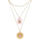 COLLANA A TRE FILI CON PIETRE - FB191219192G88