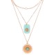 COLLANA A TRE FILI CON PIETRE - FB191219192G88