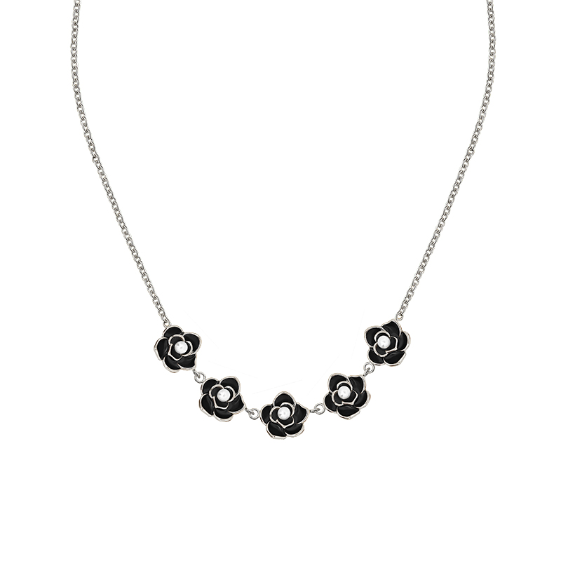 COLLANA CON CINQUE FIORI SMALTATI - FFJ251344C626