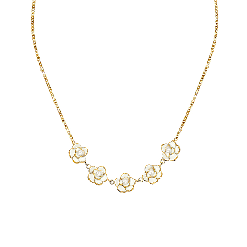 COLLANA CON CINQUE FIORI SMALTATI - FFJ251344C626