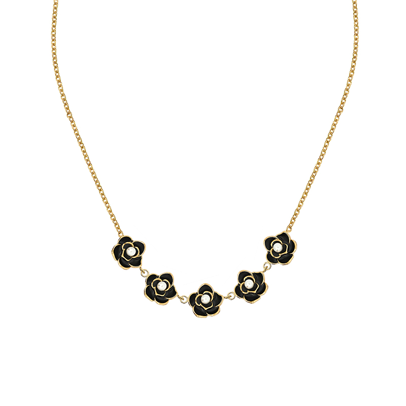 COLLANA CON CINQUE FIORI SMALTATI - FFJ251344C626