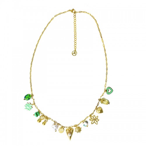 COLLANA A CATENA CON CHARMS MISTI - FFJ251456C607