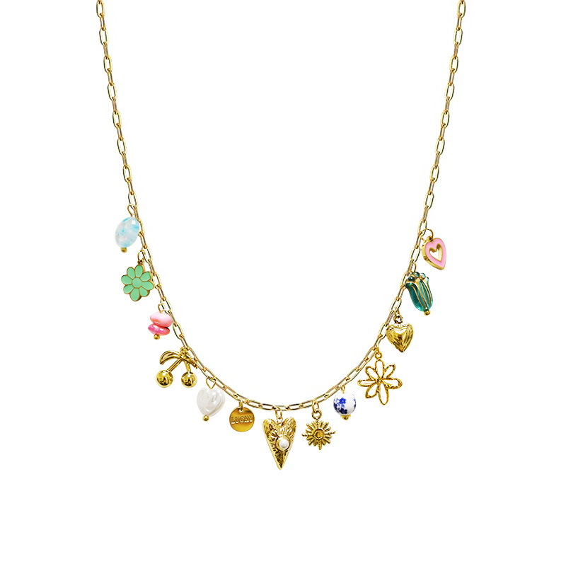 COLLANA A CATENA CON CHARMS MISTI - FFJ251456C607