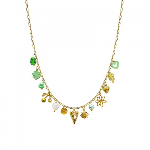 COLLANA A CATENA CON CHARMS MISTI - FFJ251456C607