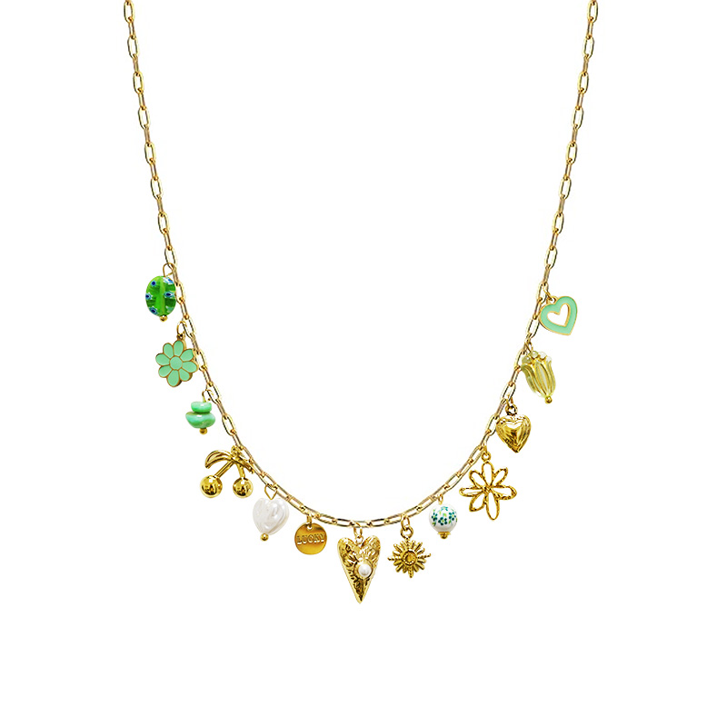 COLLANA A CATENA CON CHARMS MISTI - FFJ251456C607