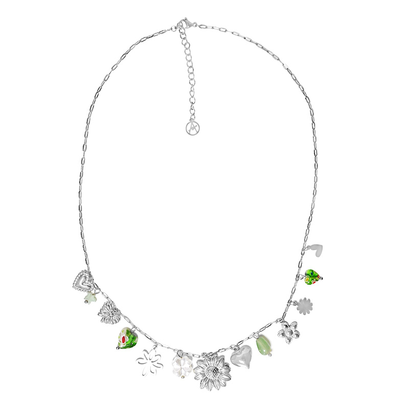 COLLANA A CATENA CON CHARMS FLOREALI - FFJ251512C601