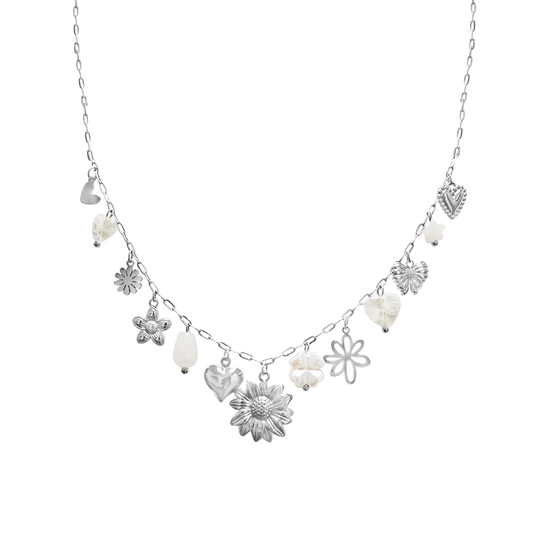 COLLANA A CATENA CON CHARMS FLOREALI - FFJ251512C601