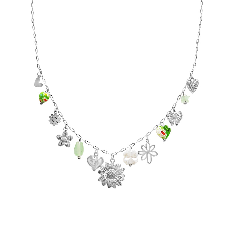 COLLANA A CATENA CON CHARMS FLOREALI - FFJ251512C601