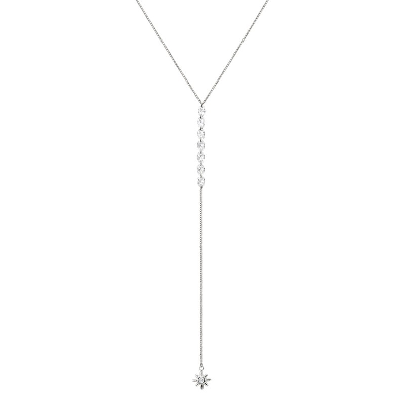 COLLANA LUNGA A Y CON ZIRCONI E CIONDOLO SOLE - FFJ2584C620