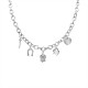 COLLANA A CATENA CON CHARMS PORTAFORTUNA - FJ24108B728 COLLANA A CATENA CON CHARMS PORTAFORTUNA - FJ24108B728