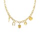COLLANA A CATENA CON CHARMS PORTAFORTUNA - FJ24108B728 COLLANA A CATENA CON CHARMS PORTAFORTUNA - FJ24108B728